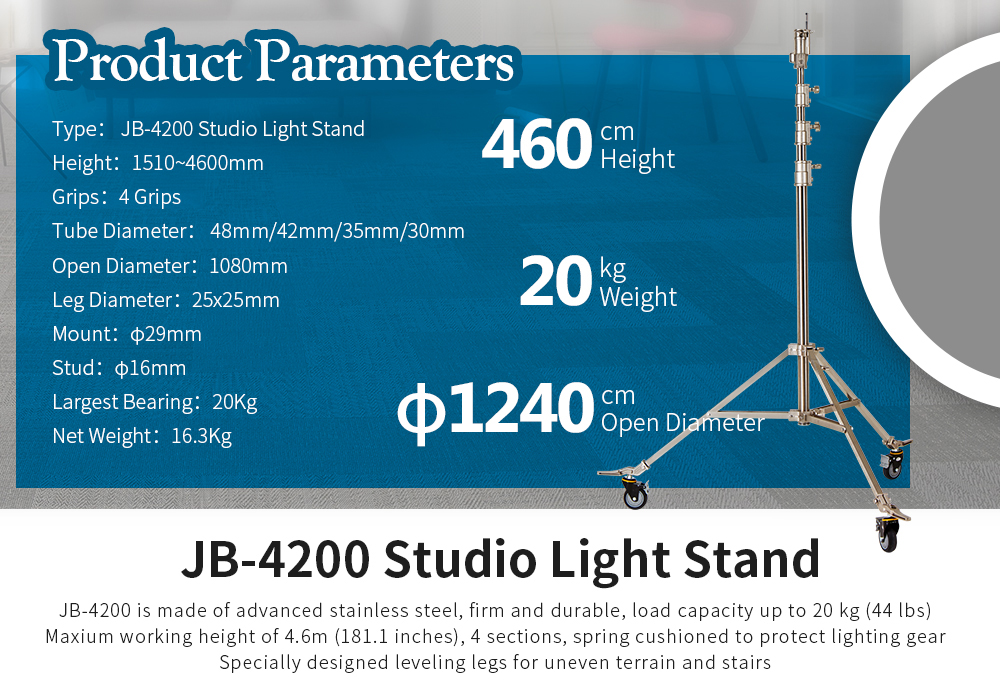 Jinbei JB-4200 Steel Light Stand